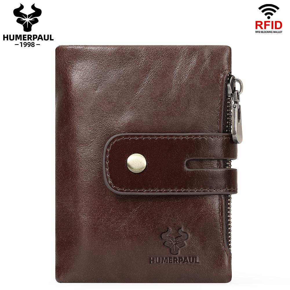 

HUMERPAUL Women Wallet - RFID Anti-theft RFID Chip Dual-Sided Foldable Large Capacity Multi-Card Slot Short Wallet кофейный