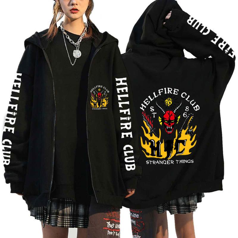 Hellfire Club Hoodie Zip Up Hoodies Sweatshirts Hellfire Club Hoodie Men Sportswear Cosplay Clothes XS чёрный