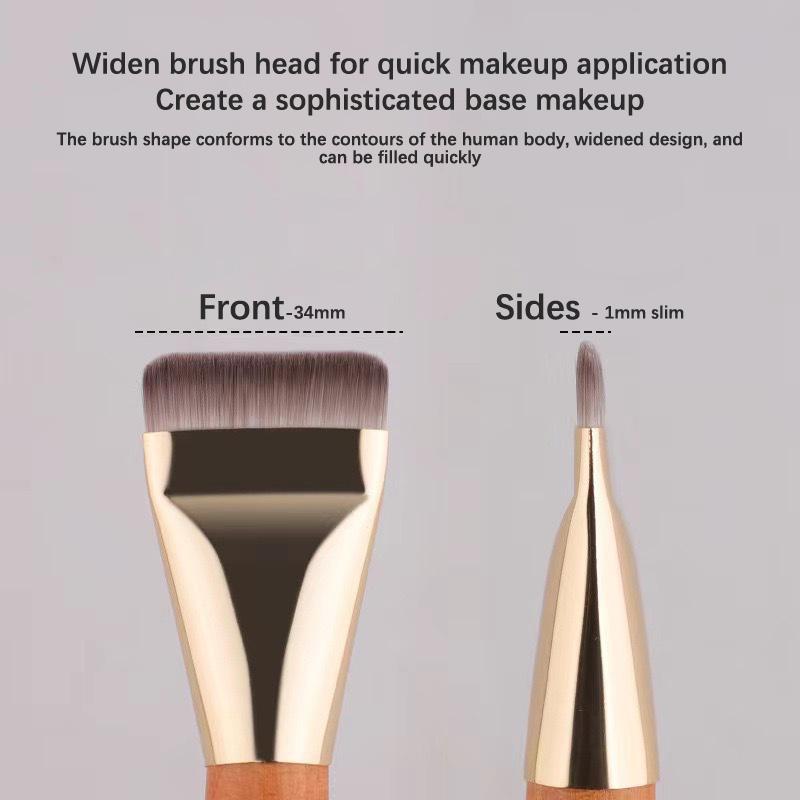 Ultradünner Foundation-Pinsel, leichter und dünner Konturpinsel für das Gesicht, flacher Konturpinsel, zum Verblenden von Foundation-Creme-Make-up-Pinseln