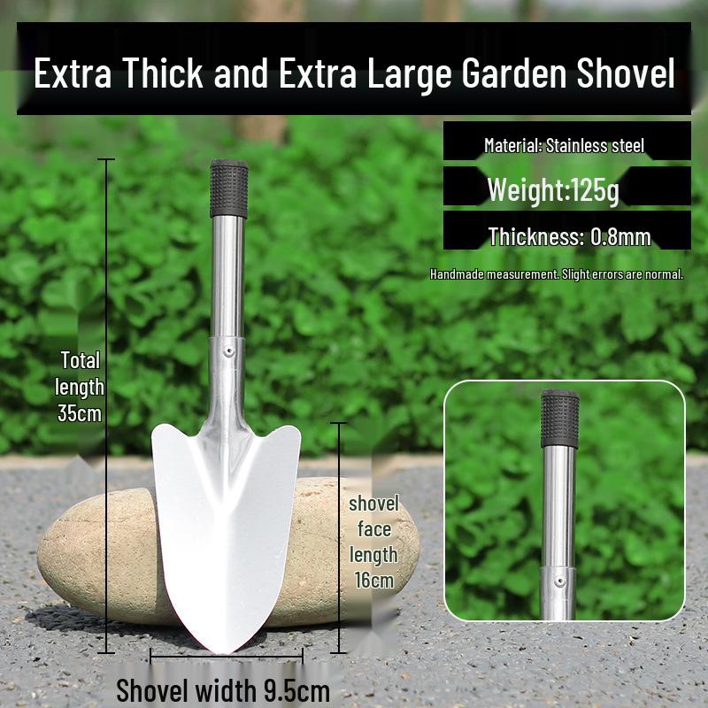 Stainless Steel Multipurpose Garden Shovel for Fishing, Beach, and Outdoor Weeding