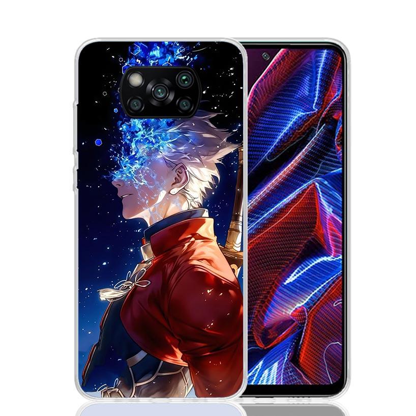 Fate Zero Stay Night Archer Phone Case For Xiaomi Poco X7 X6 X5 Pro F7 Ultra Redmi 15C 15 13 13C 12 12C 10 10A 10C 9 9A 9C 9T Co
