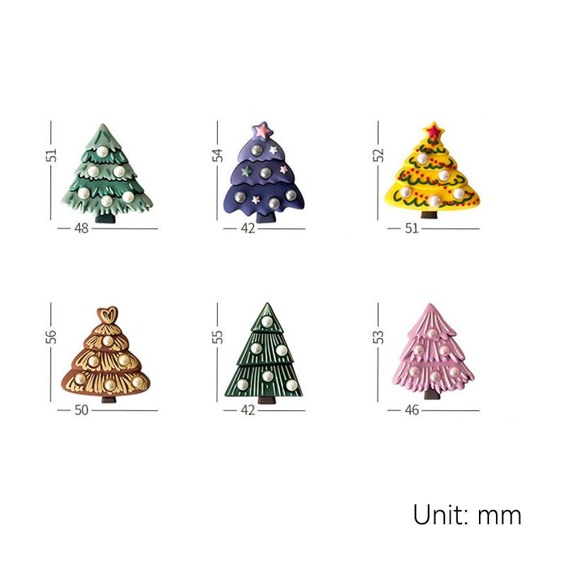 2026 New 3Pcs/set Christmas Fridge Magnet Set, 3D Tree Decor, DIY Soft Magnetic Sticker for Christmas, Refrigerator Decoration