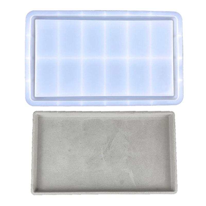 Irregular Saucer Shape Mould Square Cups Tray Casting Mould Durable Resin Molds for Unique Ornaments Silicone Molds