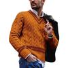Europa und die Vereinigten Staaten V-Ausschnitt Pullover Herren gestreiften Color Blocking Strickpullover Herbst und Winter Mode Herren Kleidung