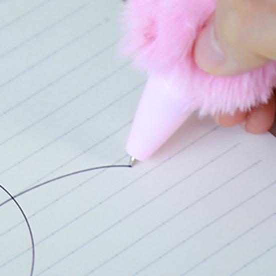 Giant Plush Click Pens Fluffy Press Ballpoint Pen Fun Party Favor Pen Novelty Writing Tools for School Journaling Gifts