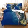 Ropa De Cama River Water Love Clouds Soft with Soft Fabric Duvet Cover Set 10% High Quality Super Soft Comfortable Bed Linens Set 2/3pcs Dropship
