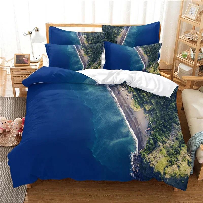 Ropa De Cama River Water Love Clouds Soft with Soft Fabric Duvet Cover Set 10% High Quality Super Soft Comfortable Bed Linens Set 2/3pcs Dropship