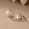 Versatile Round Cubic Hoop Earrings Dainty Design for Office Attire Birthday and Special Celebrations