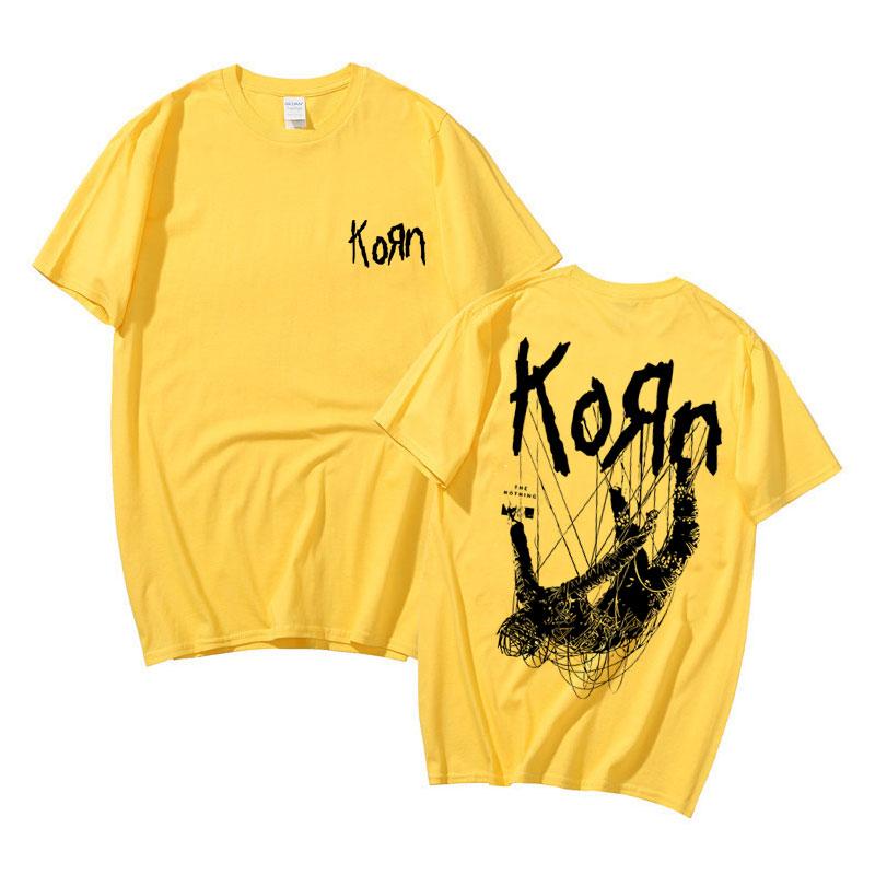 Awesome Singer Rock Band Korn Graphic T-shirt Harajuku Streetwear Men's Novelty Cotton Tshirt Men Short Sleeve Man Casual Tees