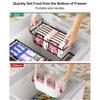 Pack of 5 Stackable Freezer Baskets Freezer Organizing Case Freezer Containers Metal Texture Suitable for Refrigerator