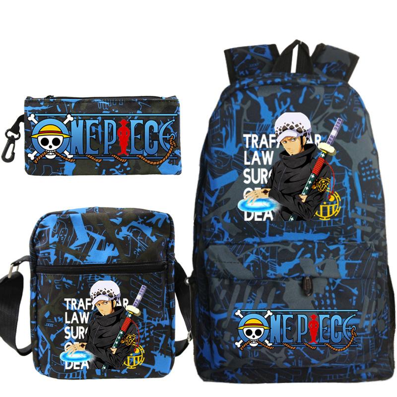 School Bag Large Capacity, Junior High School Students, Primary School Students, School Bag Three-Piece Set, Backpack, Messenger Bag, Stationery Bag