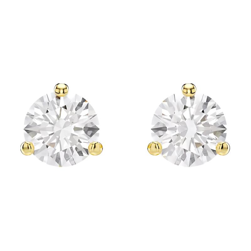 Swarovski Solitaire Brand Logo Imitation Crystal Earrings Unisex Couple Style White 5717575