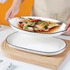 Nordic Style Double-Handled Ceramic Oval Fish Plate