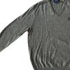 Polo Ralph Lauren FW23 Solid Logo Embroidered V-Neck Pullover Sweater Men Sweater Gray 710883124-005