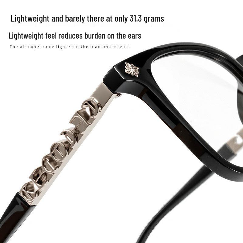 Jay Chou Oversized Fashion Glasses for Women - Arched Eyebrow Line, No-Makeup Look