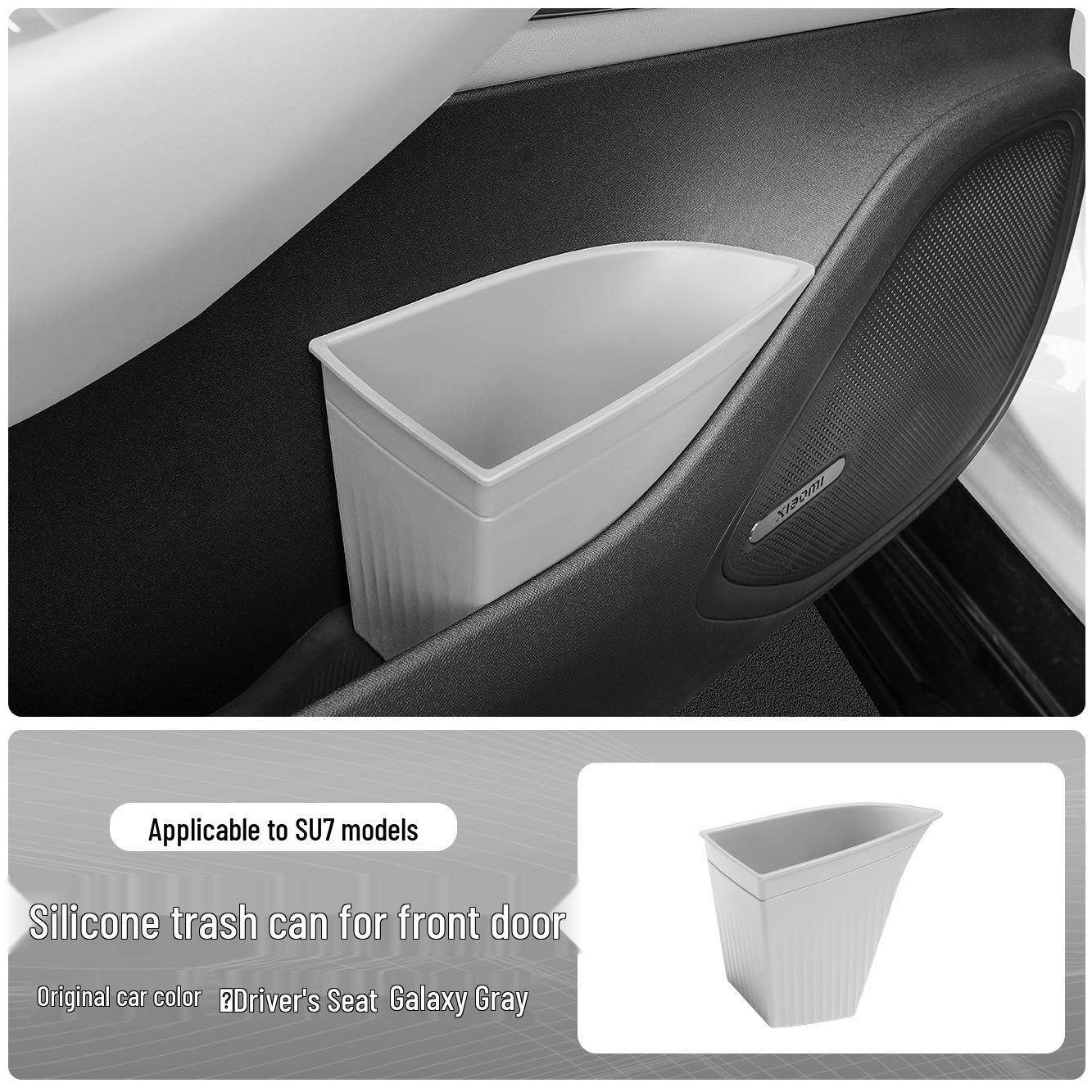 Xiaomi SU7/Yu7 Multi-functional Silicone Car Trash Can & Storage Box