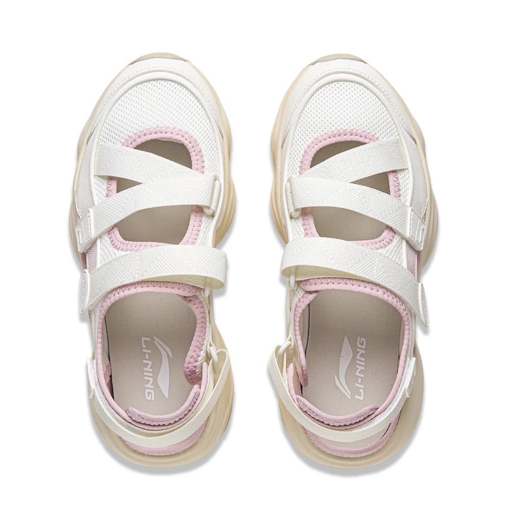 Li Ning Honey Synthetic Leather River Trekking Shoes Women's White Pink AGUV026-3
