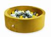 Dry Ball Pit 200 Pieces 90x30 Velvet Gold: Yellow, Light Mint, Metallic Graphite, White, Pearl