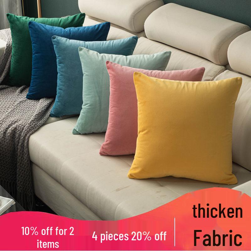 Large Velvet Backrest Throw Pillow for Sofa, Office, or Bedroom