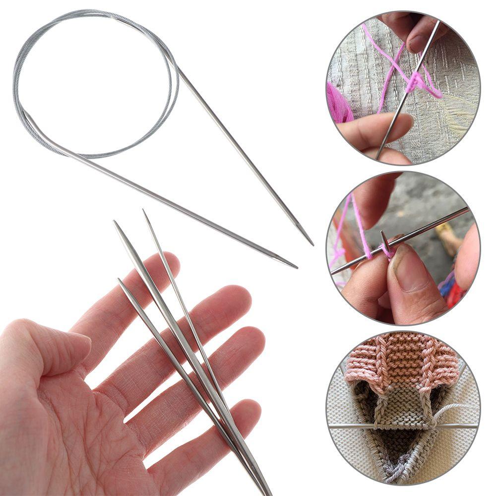 80cm Household Stainless Steel DIY Crafts Knitting Needles Sewing Pins Needlework Supplies Crochet Hook