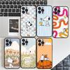 1PC Classic Cartoon Cute S-Snoopy Anime Phone Case For IPhone 16 15 14 11 12 13 Mini Pro XS Max Cover 6 7 8 Plus X Funda Shell