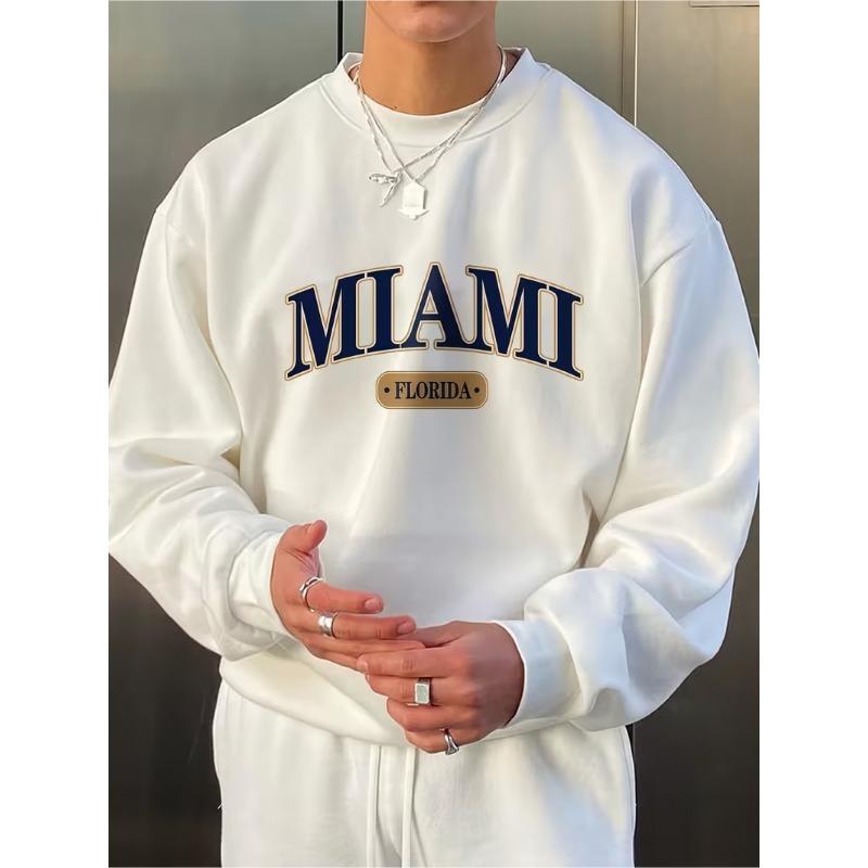 Men's Christmas Fashion Long Sleeve Crew Neck Sweatshirt, New Christmas Hip Hop Cartoon Long Sleeve Print Sweat-Absorbent Home Party Outing