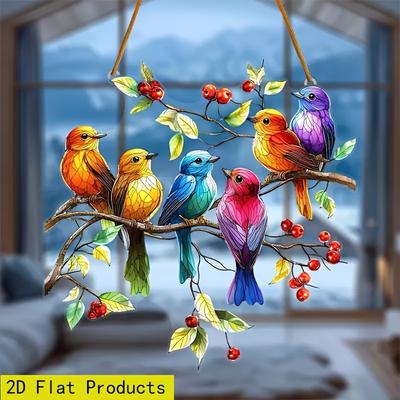 2D Flat Acrylic Colorful  Decoration , Use No Batteries/Electricity Needed, Unique Indoor/Outdoor Decoration , Multipurpose Traditional
