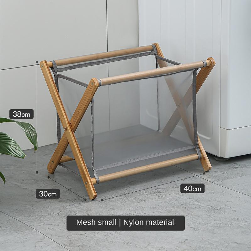 Laundry Basket Storage Basket Foldable Wooden Collect Clothes Storage Basket Home Bamboo Bathroom Dirty Clothes Basket Laundry