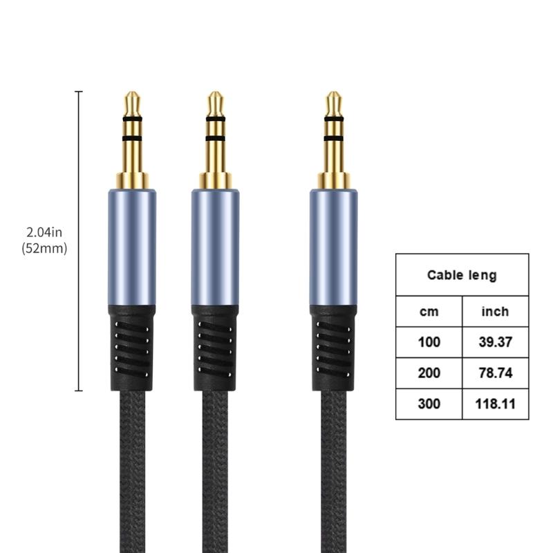 3.5mm TRS Y Splitter Adapter Cord Combines or Split Sound Signal for Speakers and Headphones Use with Music Player