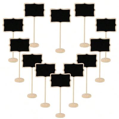 20 PCS Mini Chalkboard with Easel Stand, Chalkboard Signs, Small Wooden Chalkboard for Party, Event Decorations