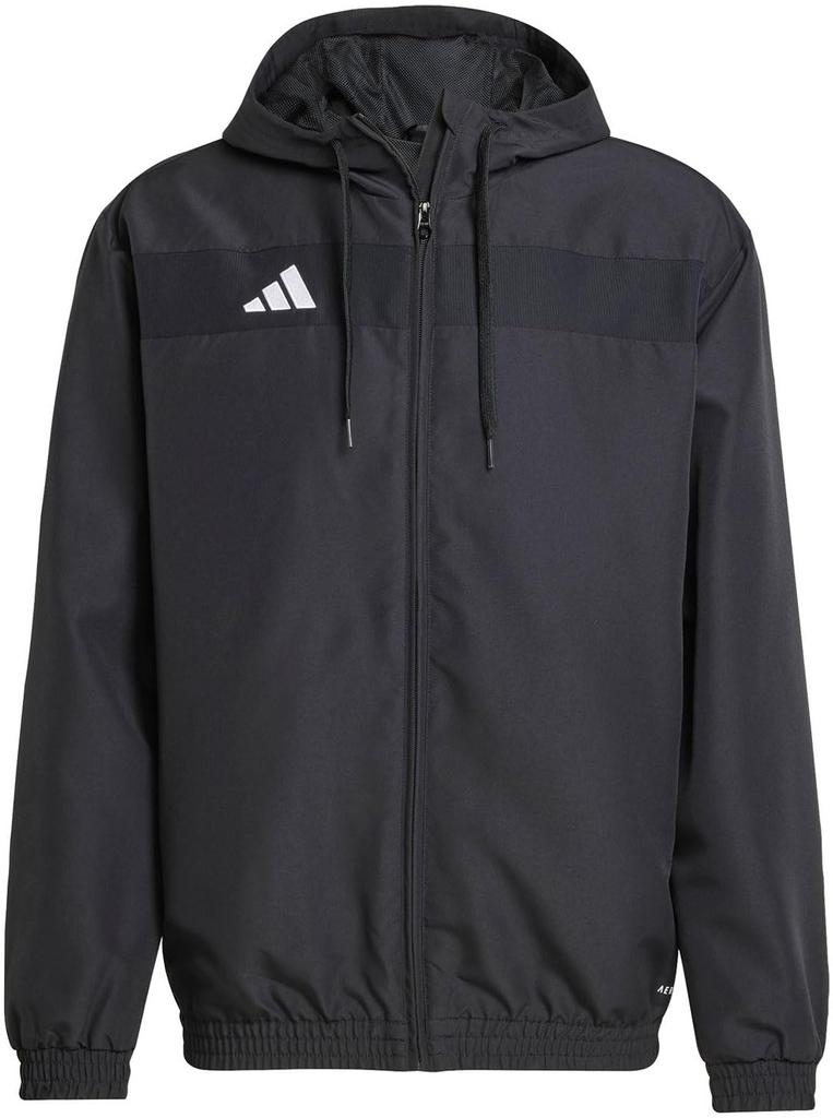 Adidas Tiro 25 Essentials Soccer Hoodie, Men's, Black/White (KSQ39, JC5435)