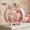 Indoor Fall Seasonal Ornament Halloween Ghost Pumpkin Wooden Plaque, 2D Flat Tabletop Sign, Desktop Festive Home Accessory Spooky Bathing Reading for