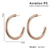 European & American C-Shaped Earrings: Fashionable 18K Gold-Plated, Color-Preserving, Geometric Ear Cuffs, Praised in Aviation Material.