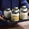 Creative Portable Mini Tea Jar Double-Layer Tin Lid Sealed Moisture-Proof Storage Pot Art Retro Decorative Jar Home Decor Craft