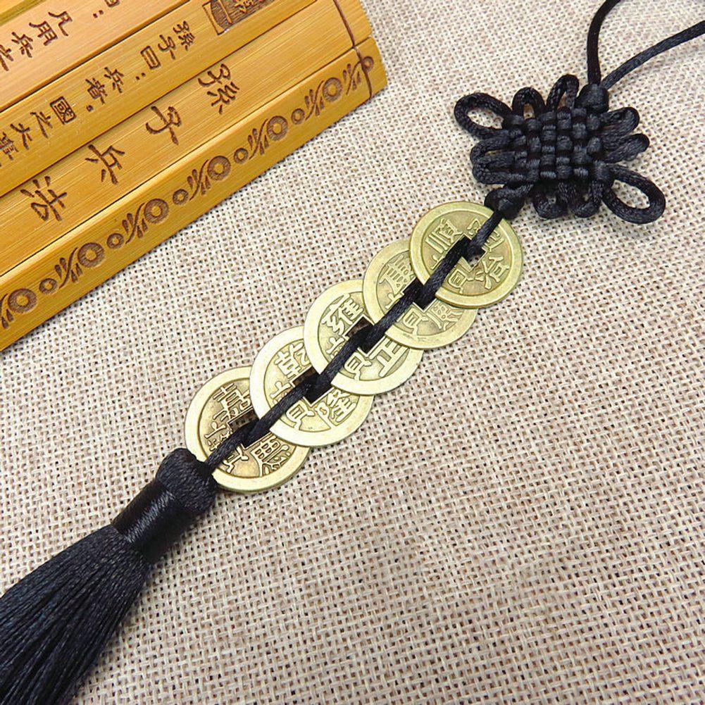 Feng Shui Chinese Knot Pendant Featuring Copper Lucky for Wealth Success and Prosperity Home Office Decoration