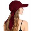 Miękki Szal Turban Design Kobiety Bandana Czapka z Daszkiem Oddychająca z Wstępnie Zawiązaną Letnia Czapka Baseballowa Jednolity Kolor Niski Profil Dopasowana Czapka