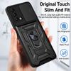 For OPPO A74 A54 4G 5G Case Slide Camera Shockproof Armor Case For OPPO A57 A77 A55 A58  Car Magnetic Holder Ring Protect Cover