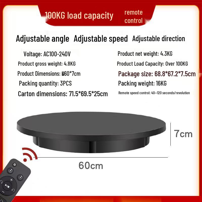 High-Capacity Electric Rotating Display Stand for Photography and Video