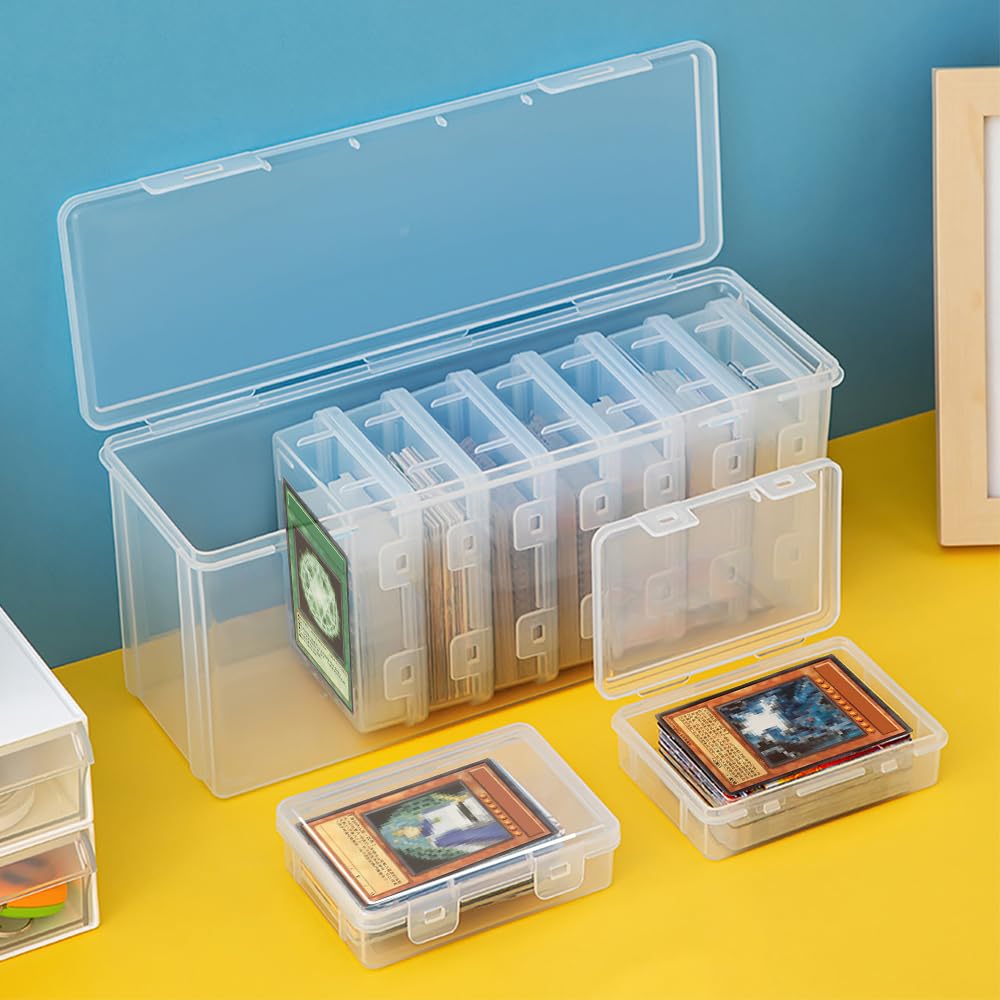 SIYINGSAERY Deck Sammelkartenspiel Transparente Kartenaufbewahrungshülle für Kartenspiele und Sammlungen Hülle, Hülle, [Set 1+9] Box, Klassifizierung,
