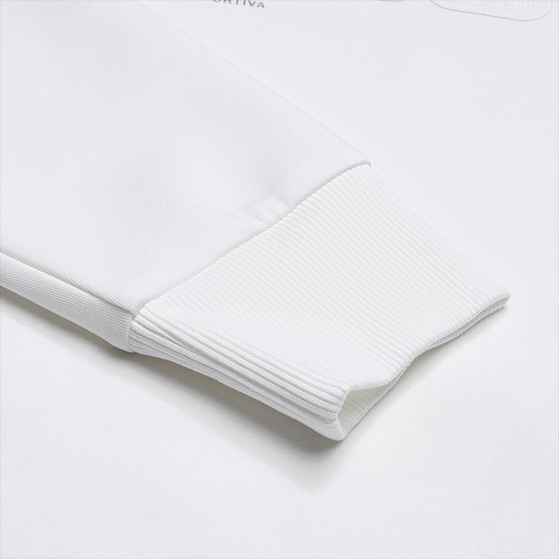 FILA Classic Versatile Minimalist Soft Comfortable Long Sleeve Knitted Printed Pullover Sweatshirt Men sweatshirt White F11M533201FWT