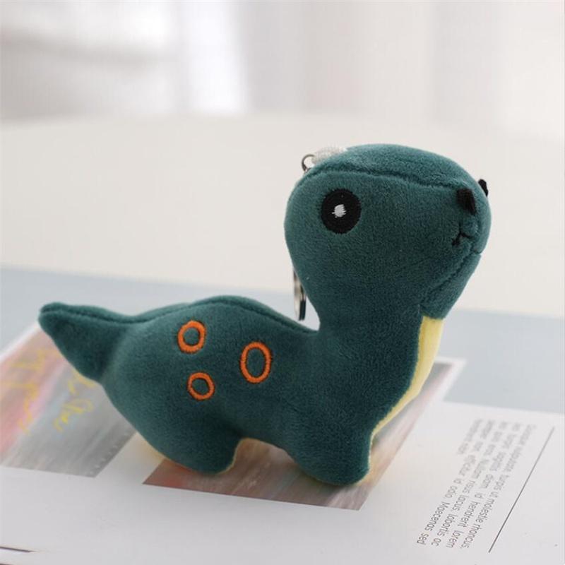 1Pcs Cute Color Matching Small Dinosaur Plush Toy Doll Stuffed Animallittle Pendant Clothing Bag Accessories 13cm