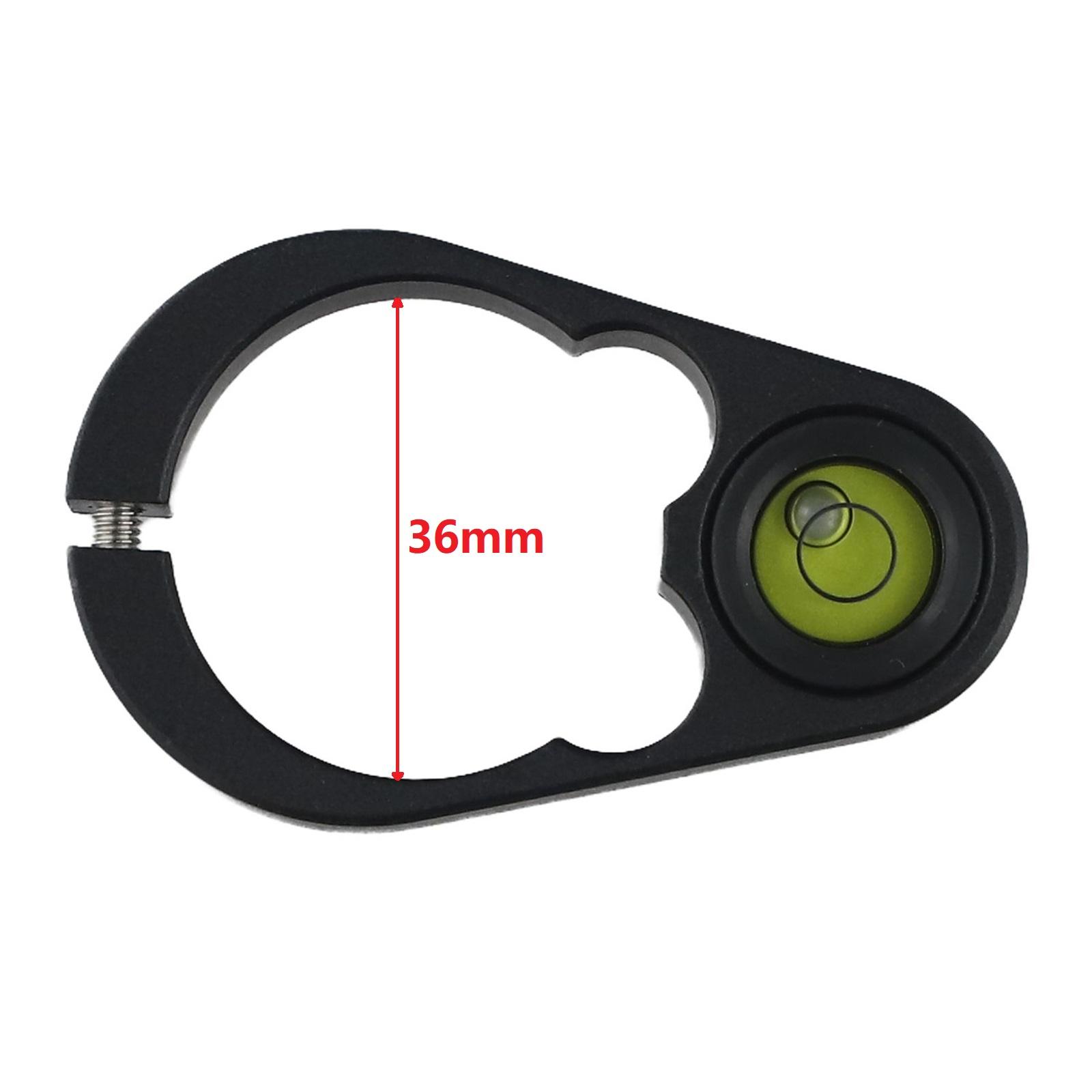 Aluminum Alloy Level Black Centering Rod Level Green Bubble Hoop-type Bubble Inner Diameter 36mm Black Aluminum Alloy