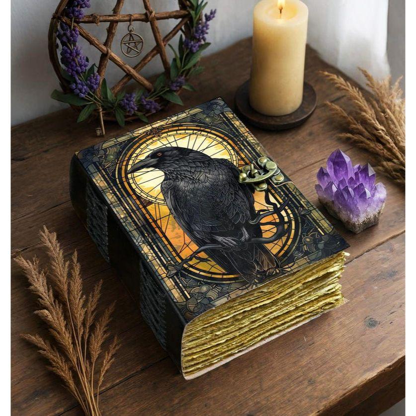 Das Raben Lederjournal: Gotisches Grimoire Buch der Schatten