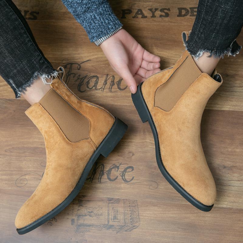 48 Large Size Martin Boots Men's Winter British Style Sleeve Short Boots Platform Chelsea Boots Trend Boots 2025 New