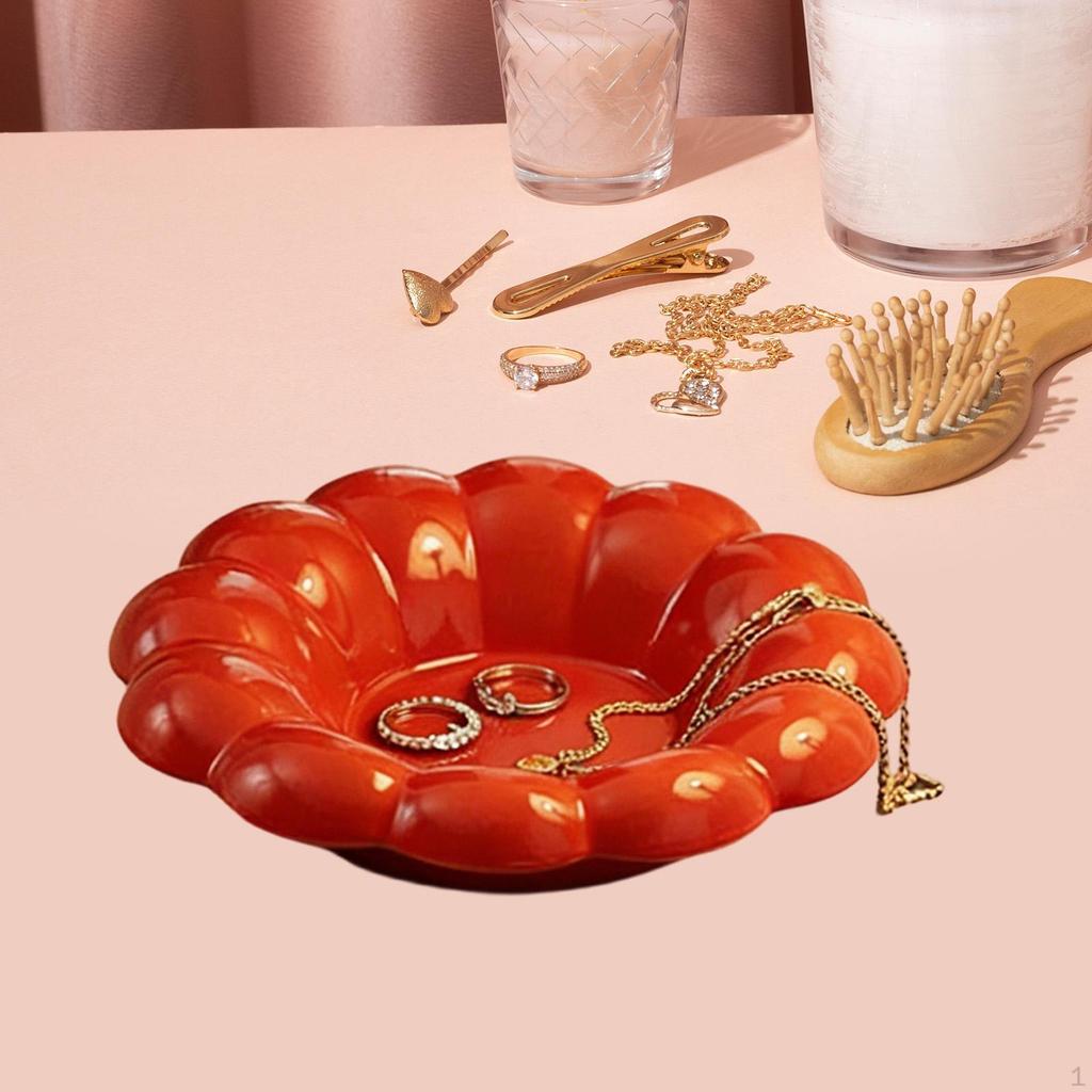 Ceramic Decorative Tray Display Bowl Gift Vanity Serving Dish Perfume Jewelry Holder for Wedding