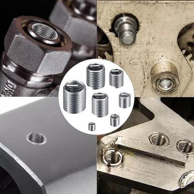 60Pcs Wire Thread Insert Thread Repair Kit Fastening M3-M12 Stainless Steel Spiral Wire Screw for Helical Repair Easy Install