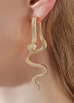 Exaggerated Snake Shape Drop Earrings Gold And Silver-Color Jewelry For Woman Irregular Earrings Party Gift Trendy Style