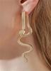 Exaggerated Snake Shape Drop Earrings Gold And Silver-Color Jewelry For Woman Irregular Earrings Party Gift Trendy Style