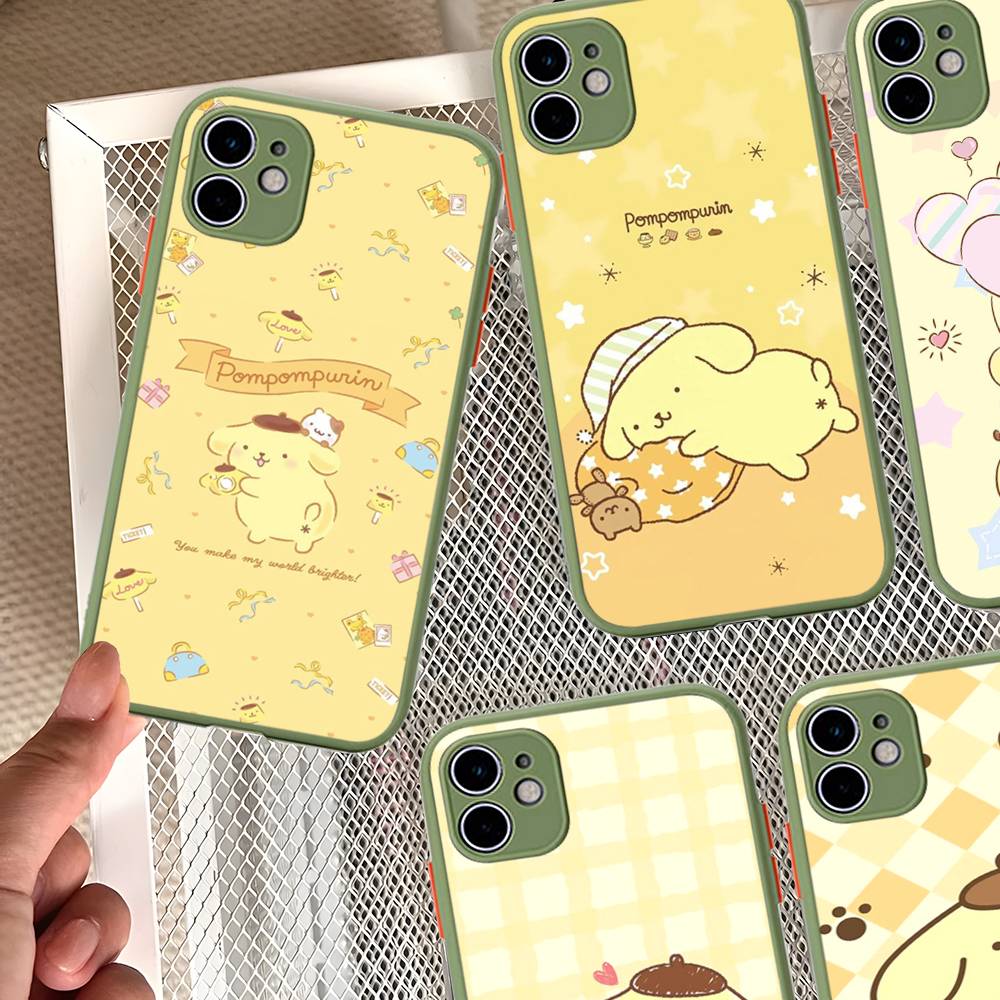 Cartoon P-Pompompurins Cute Phone Case For iPhone 16e 16 15 14 13 12 11 Pro Max X XS Max Plus Matte Clear