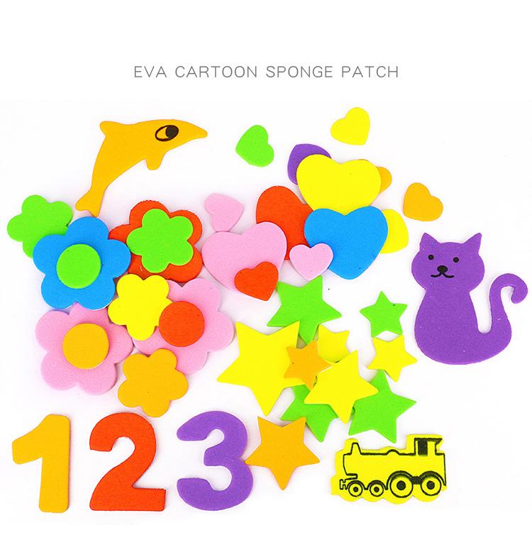 Colorful Handmade DIY EVA Sponge Stickers Children's Hand Craft Materials Self-adhesive 3D Sticker